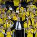 The Michigan alumni pep band director says his farewell to the crowd during his last game as director at Crisler Center on Sunday, March 10, 2013. Melanie Maxwell I AnnArbor.com